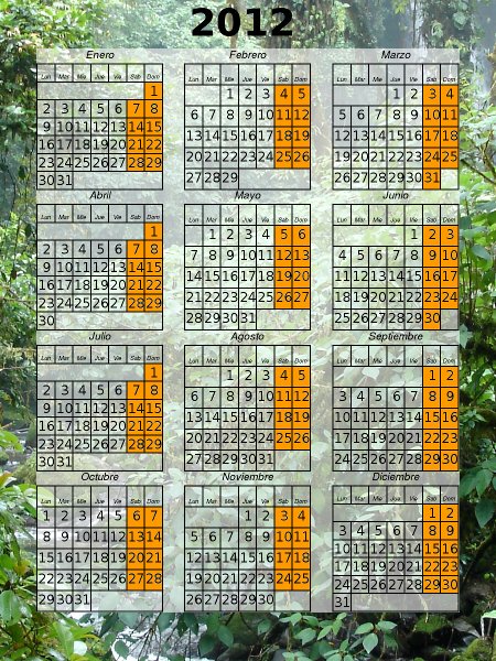 calendario gimp 2012