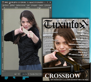 Creando portada tuxinfo con gimp