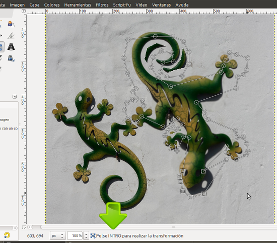 tutorial gimp transformar rejilla