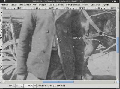 restaurar fotos eliminar grietas gimp
