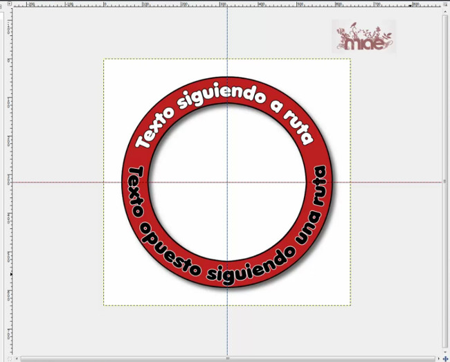 tutorial gimp texto opuesto ruta